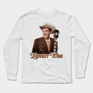 Ernest Tubb ))(( Sepia Classic Country Honky Tonk Tribute Long Sleeve T-Shirt